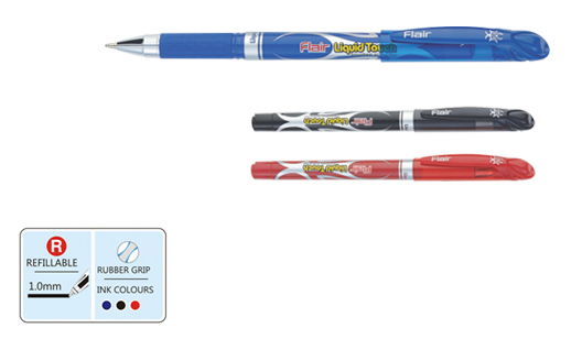 Flair Liquid Touch Blue Ball Pen